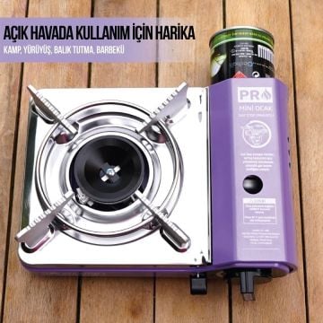 Orcamp Mini Çantalı Kamp Ocak Mor Ck-506