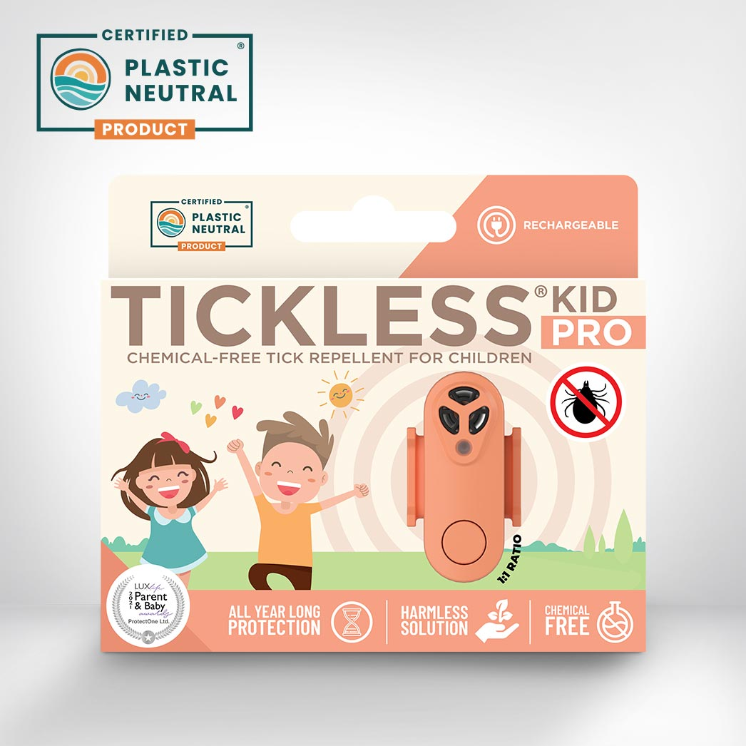 Tickless KidPro Bebek ve Çocuklar İçin Şarj Edilebilir Ultrasonik Kene ve Pire Kovucu Cihaz Turuncu