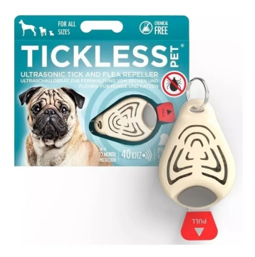 Tickless Pet Evcil Hayvanlar için Ultrasonik Kene ve Pire Kovucu Cihaz Beige