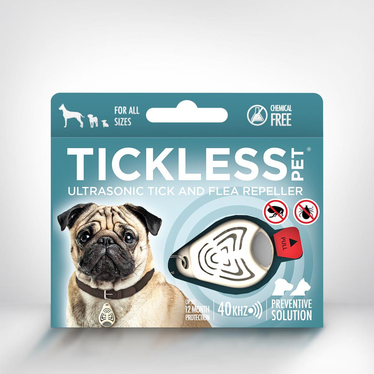 Tickless Pet Evcil Hayvanlar için Ultrasonik Kene ve Pire Kovucu Cihaz Beige