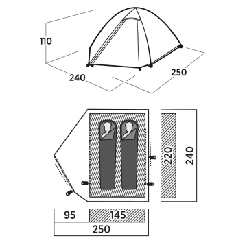 Easy Camp Rondane 2 Ultralight 2 Kişilik Çadır (Çift Girişli)