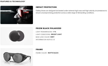 Oakley Clifden PrizmSnow Polarize Lens Outdoor Dağcı Erkek Gözlük OO9440-0956