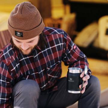 Stanley Klasik Paslanmaz Çelik Yemek Termosu Kaşıklı 0,40 LT 0,40 LT - Siyah