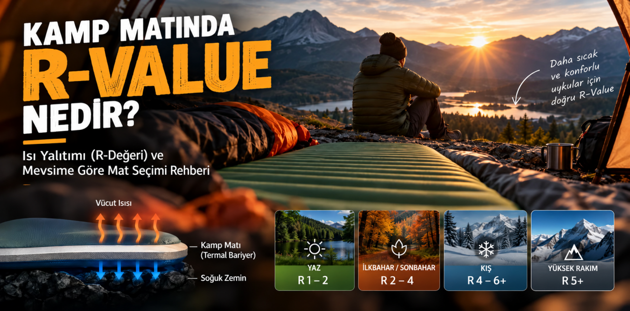 Kamp Matında R-Value Nedir? Isı Yalıtımı, R-Değeri ve Mevsime Göre Mat Seçimi Rehberi