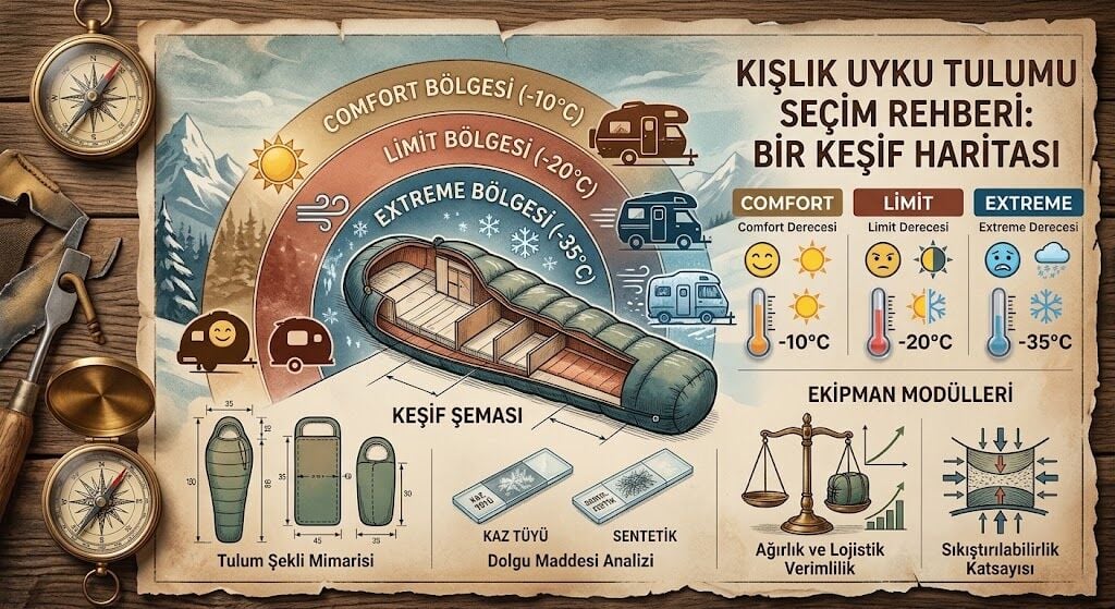 Kışlık Uyku Tulumu Nasıl Seçilir? Comfort, Limit, Extreme ve Seçim Rehberi