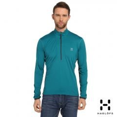 Haglöfs Zip DryFit Performans Petrol Uzun Erkek Tişört