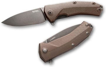 Lionsteel KUR Black - Brown handle Çakı