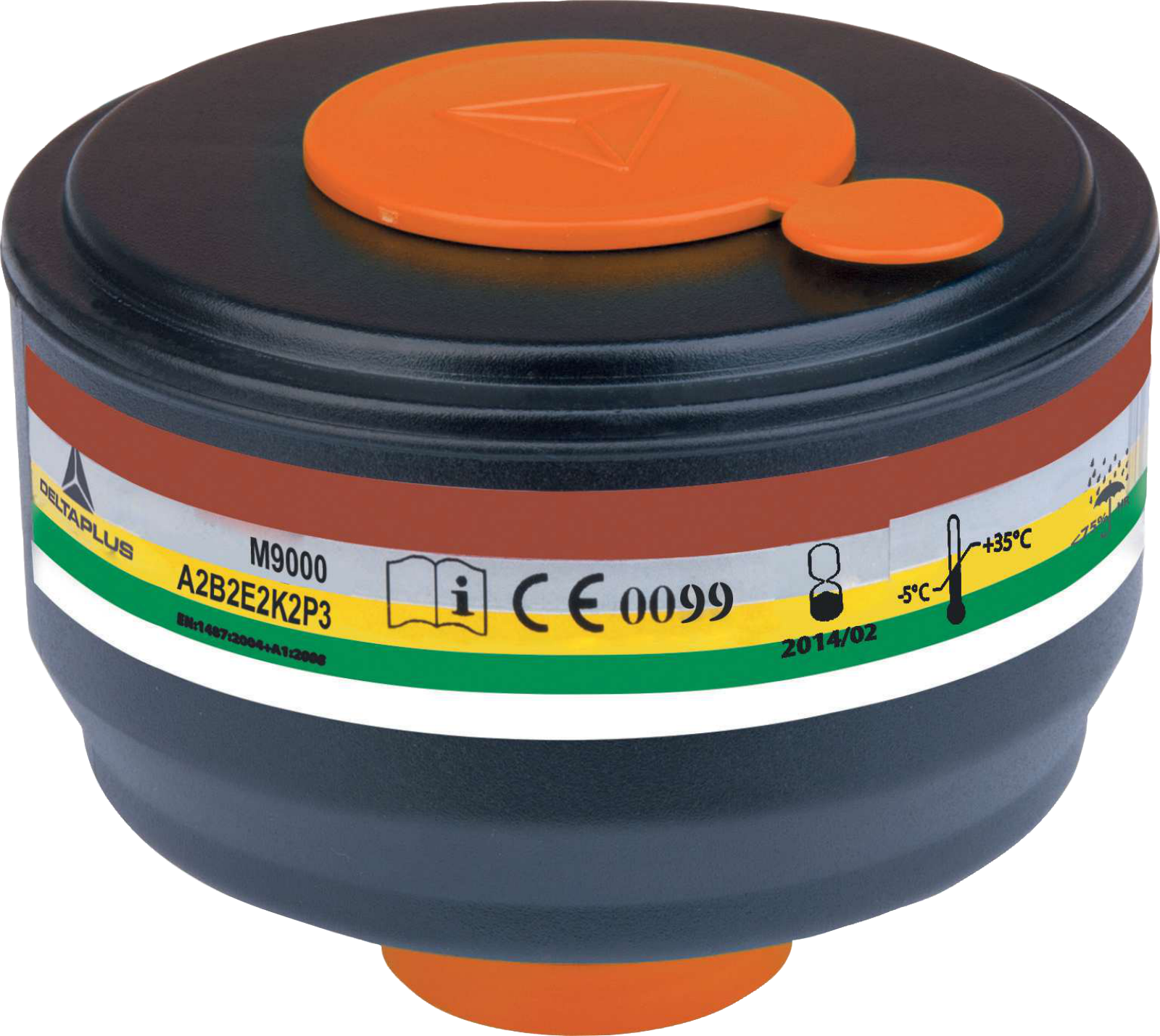 Delta Plus M9000A2B2E2K2P3 Çok Amaçlı Gaz ve Partikül Filtresi EN 14387 EN 143 EN 148-1