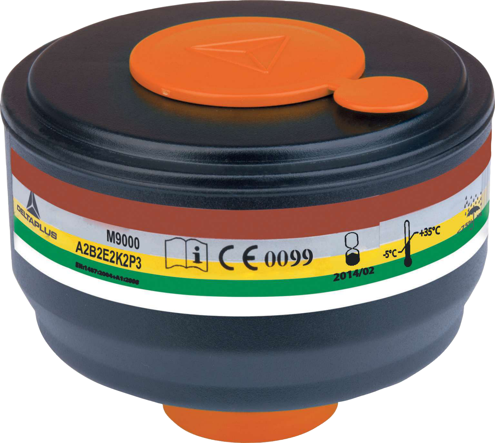 Delta Plus M9000A2B2E2K2P3 Çok Amaçlı Gaz ve Partikül Filtresi EN 14387 EN 143 EN 148-1