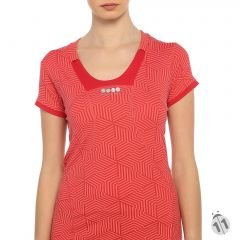 Gore-Tex Bayan Kırmızı Desenli ProDryFit Outdoor, Koşu, Fitness Tişört