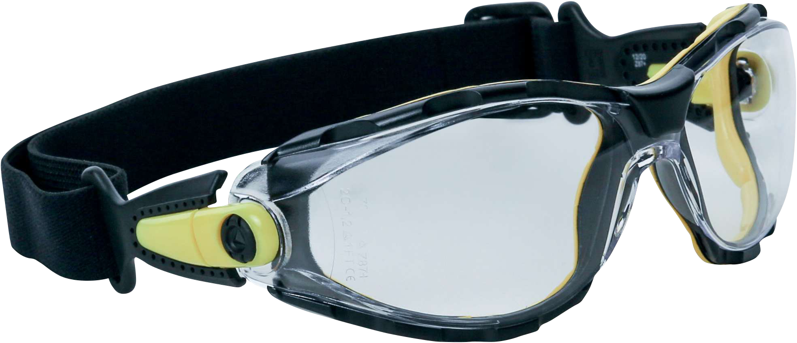 Deltaplus Pacaya Clear Strap Şeffaf UV400 Polikarbonat Monoblok Ayarlı Sap Kafa Bantlı İş Güvenlik Gözlüğü