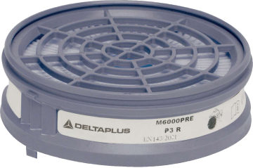 Delta Plus M6000 PREP3 Gri P3 Partikül Ön Filtre ve Adaptör Seti