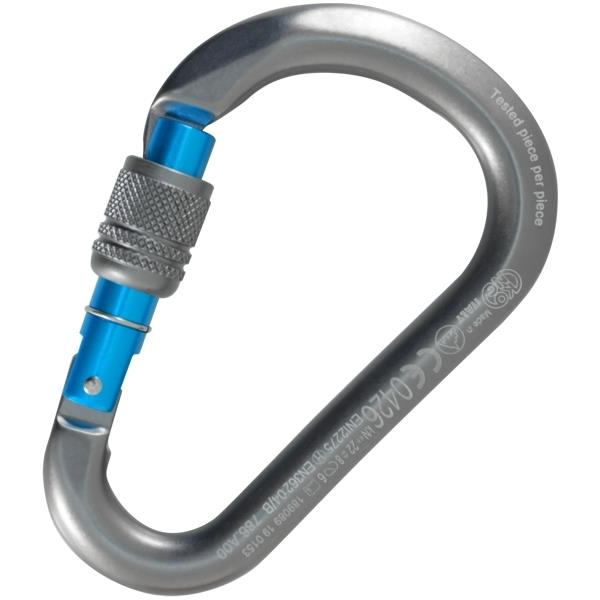 Kong HMS Classic 24KN Screw Sleeve Karabina – EN 12275 / EN 362 / UIAA Sertifikalı Alüminyum Kilitli Karabina Grey Cyan 786MA0DBDKK