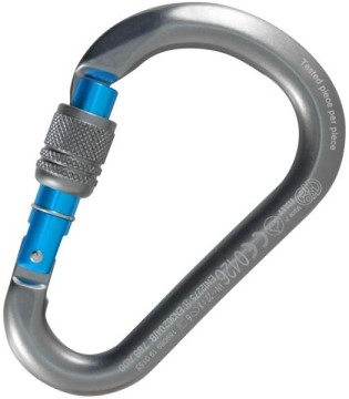 Kong HMS Classic 24KN Screw Sleeve Karabina – EN 12275 / EN 362 / UIAA Sertifikalı Alüminyum Kilitli Karabina Grey Cyan 786MA0DBDKK