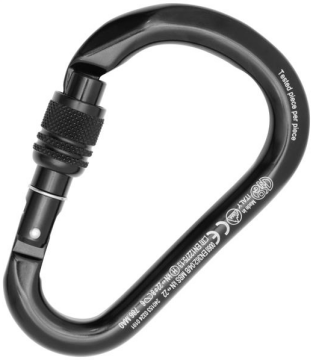 Kong HMS Classic 24KN Screw Sleeve Karabina – EN 12275 / EN 362 / UIAA Sertifikalı Alüminyum Kilitli Karabina Siyah 786MA0NNNKK