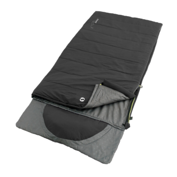 Outwell Contour Black Yazlık ve Kışlık Taraflı -13°C 1500gr Geniş Uyku Tulumu Siyah Sol Fermuar
