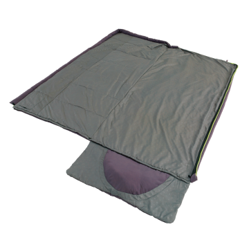Outwell Contour Black Yazlık ve Kışlık Taraflı -13°C 1500gr Geniş Uyku Tulumu Siyah Sol Fermuar
