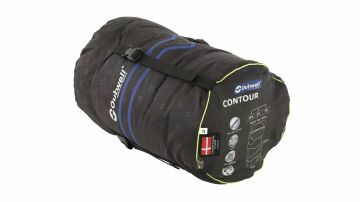 Outwell Contour Lux Deep Blue Yazlık ve Kışlık Taraflı -19°C 1700gr Geniş Uyku Tulumu Sol Fermuar