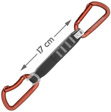 Kong Trapper Quickdraw Lario Edition Ekspres Set – EN 12275 Sertifikalı Spor Tırmanış ve Dağcılık Ekspress Quickdraw 12cm-Kırmızı