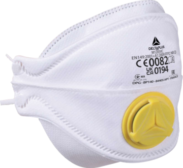 Delta Plus M1205V Beyaz Valfli FFP2 Katlanabilir Solunum Maskesi EN 149 FFP2 NR D M1205VC