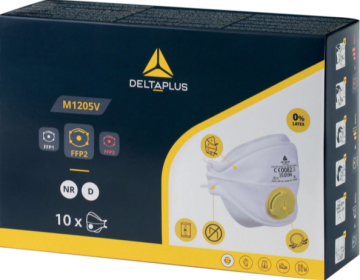 Delta Plus M1205V Beyaz Valfli FFP2 Katlanabilir Solunum Maskesi EN 149 FFP2 NR D M1205VC