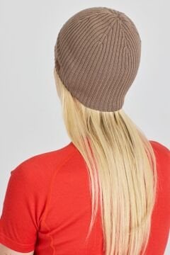 Woolona %100 Merinos Yünü Kalın Bere Kahve