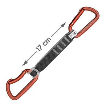 Kong Trapper Quickdraw Lario Edition Ekspres Set – EN 12275 Sertifikalı Spor Tırmanış ve Dağcılık Ekspress Quickdraw 17cm-Kırmızı