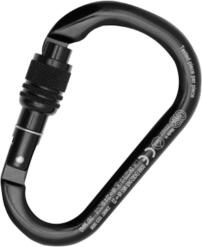 KONG HMS Napik Screw Sleeve 23KN Vidalı Karabina – EN 362/B | EN 12275/H | UIAA | EAC Siyah