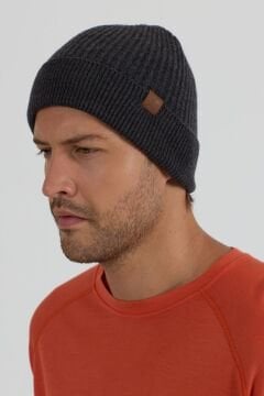 İcewall Woolona %100 Merinos Yünü Termal Kalın Bere Antrasit