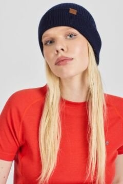 İcewall Woolona %100 Merinos Yünü Termal Kalın Bere Lacivert