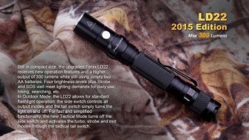 FENİX LD22 2015 LED EL FENERİ 300 LÜMENS