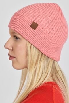 İcewall Woolona %100 Merinos Yünü Termal Kalın Bere Pembe