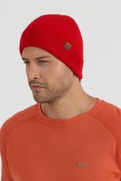 İcewall Woolona %100 Merinos Yünü Termal Kalın Bere Kırmızı