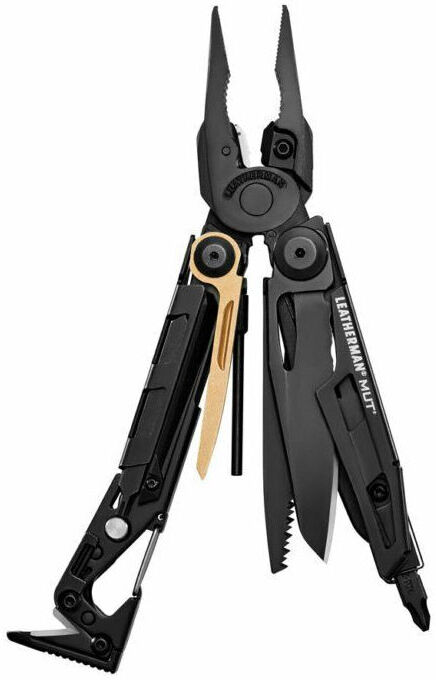 Leatherman Mut Black Yeni Seri Multitool – Kahverengi Molle + Uzatıcı Dahil