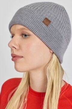 İcewall Woolona %100 Merinos Yünü Termal Kalın Bere Gri