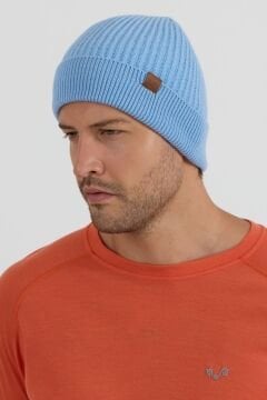 İcewall Woolona %100 Merinos Yünü Termal Kalın Bere Mavi