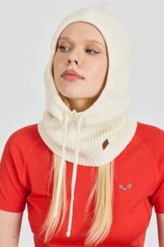 Woolona %100 Merinos Yünü Balaklava Krem