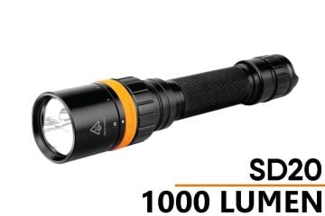 Fenix SD20 Dalış Feneri Siyah 1000 Lümen