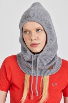 Woolona %100 Merinos Yünü Balaklava Gri