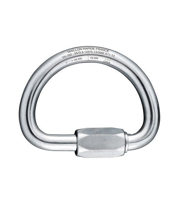 Fixe SEMI CIRCULAR Maillons Mağracı Karabina 10 mm. Silver
