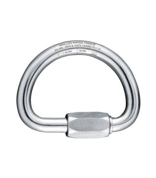 Fixe SEMI CIRCULAR Maillons Mağracı Karabina 10 mm. Silver