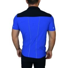 Falke Ergonomic Fitness Koşu Bike Outdoor Mavi Kısa Kol Body Tişört