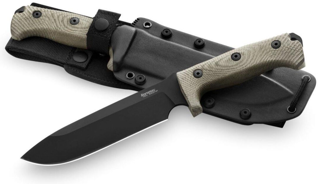 Lionsteel M7 Black Blade Green Canvas Bıçak