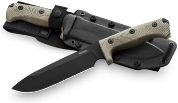 Lionsteel M7 Black Blade Green Canvas Bıçak