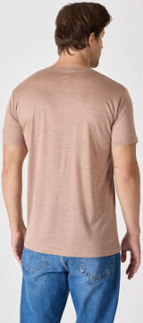 Woolona Baskılı Kısa Kollu %50 Yün %50 Lyocell T-shirt Violet