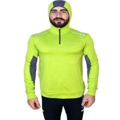 Falke Ergonomic Mountain Outdoor Kapşonlu Kışlık Yeşil Termal Tişört