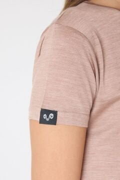 Woolona Kısa Kollu %50 Yün %50 Lyocell T-shirt Menekşe