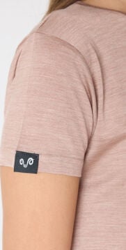Woolona Kısa Kollu %50 Yün %50 Lyocell T-shirt Menekşe