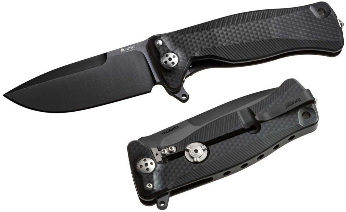 Lionsteel SR11A BB Alüminyum Siyah Sap Siyah Namlu Çakı