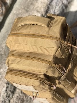 BushCraft Combat Lazercut Bej Taktik Çanta 50LT